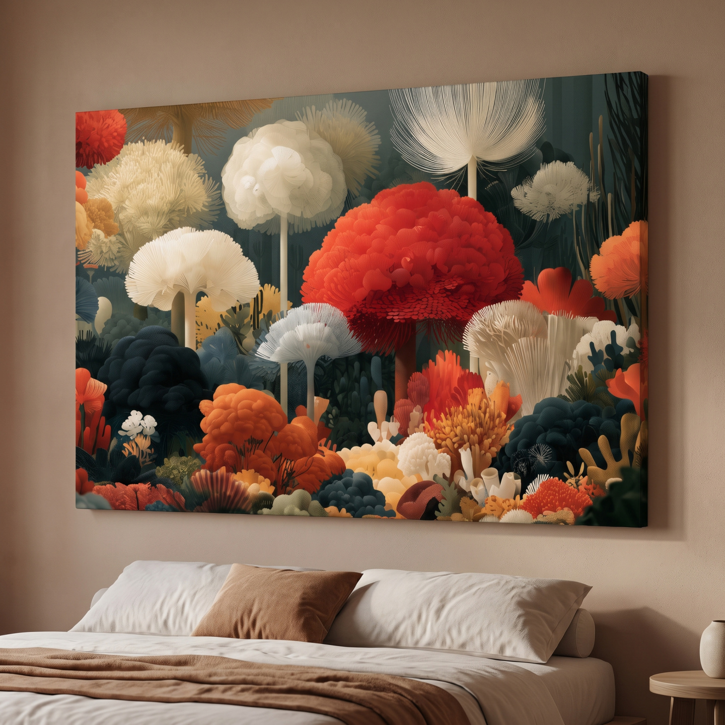 Mockup: Surreal Coral Reef Garden - Underwater Vector Illustration Art